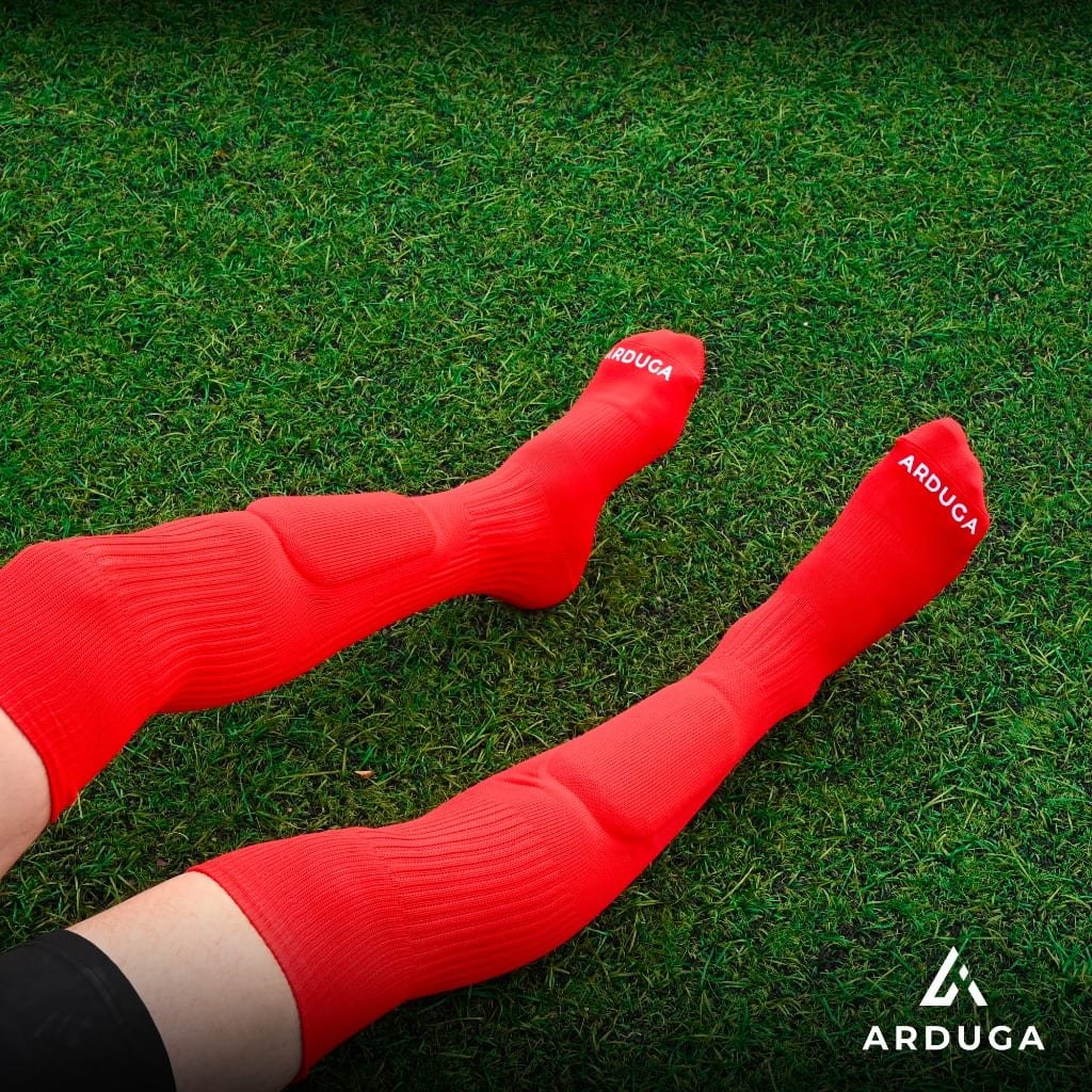 ARDUGA Premium Grip-Fussballsocken Rot